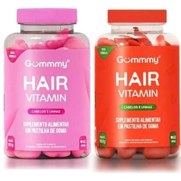 Imagem de Kit 2 x Gummy Hair Tutti Frutti & Melancia 120 Unidades