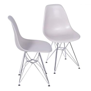 Imagem de KIT 02 CADEIRAS DKR PP FENDI BASE CROMADA
