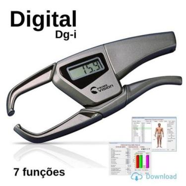 Imagem de ADIPÔMETRO CIENTÍFICO DIGITAL DGI CINZA ( 7 Funções ) COM SOFTWARE - P