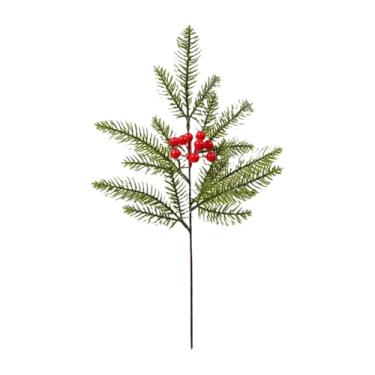 Imagem de ESSMOKO Decoração de mudas de plantas de Natal artificiais, acessórios de plantas decorativas de frutas vermelhas