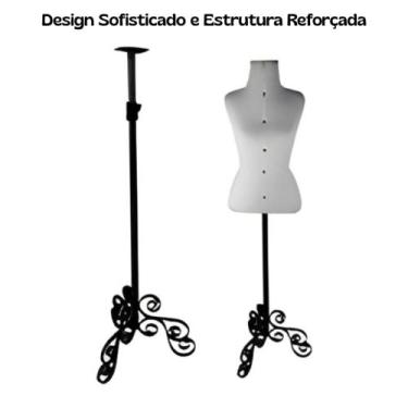 Imagem de Busto Costureira Feminino Tam 40 C/ Pedestal Vintage- Sofisticado e Re