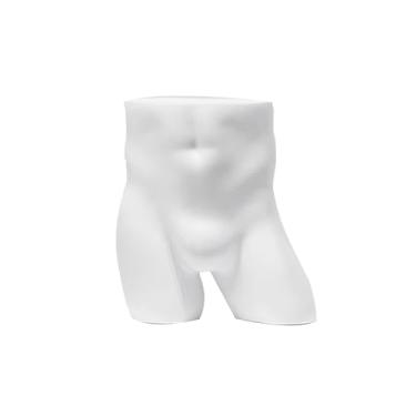 Imagem de Suporte de exibição de torso inferior de manequim de lingerie masculina, manequim de material de fibra de vidro(White)