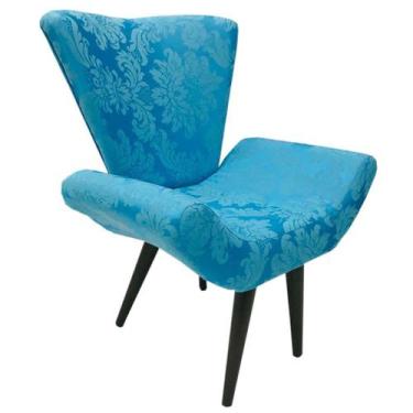 Imagem de Poltrona Decorativa Elegance 131 Azul Turquesa - Sua Casa Decor
