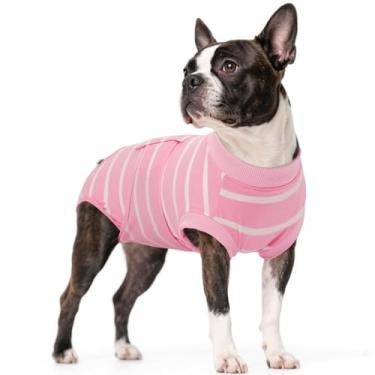 Imagem de Kuoser Traje de recuperação para cães após a cirurgia, terno macio para cirurgia para cães, feminino, antilambida, macacão de coleira eletrônica e alternativa de cone, camisa de recuperação cirúrgica