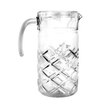 Imagem de Jarra de Vidro Transparente C/ Tampa Vermelha PINEA P/ Água, Suco e Re