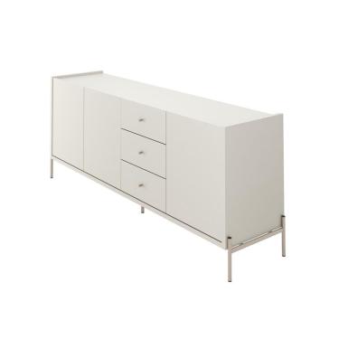 Imagem de Buffet Jasper 3 Portas 3 Gavetas Off White e Champanhe
