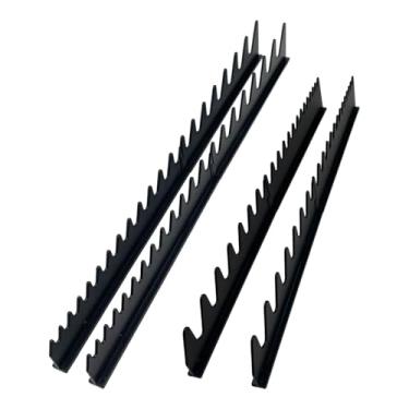 Imagem de ShengQuanHao Organizador de Chaves de Trilho, Suporte para Chaves, Instalável, Design Resistente em V, Acessório para Gaveta de Caixa de Ferramentas, Preto Longo E Curto, Tamanho real