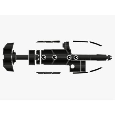 Imagem de Plataforma de natação 2020 Mastercraft XT25 Cockpit 1/10.2 cm 6 mm espuma EVA Faux Teak Marine Floor (preto sobre cinza escuro)