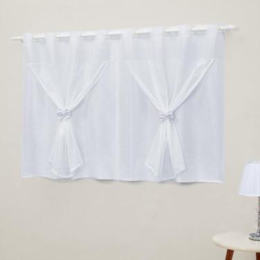 Imagem de Cortina para quarto de criança 2,20mx1,30m com laços Kids - EMPÓRIO DO