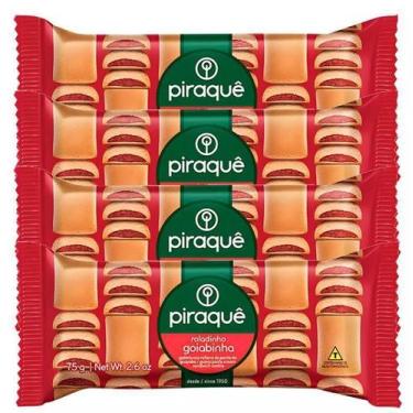 Imagem de Biscoito Piraquê Roladinho Recheado De Goiabinha 75G-Kit 5Un