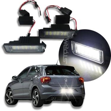 Imagem de Luz Placa Led Vw Novo Polo 2018 a 2023 Luz Super Branca Par