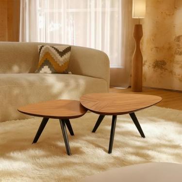 Imagem de Jogo de Mesas de Centro Prestige Marchetado com Base em Ébano