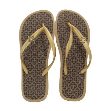 Imagem de Chinelo Capodarte 4016738 Ouro/Monograma Bege