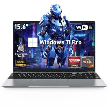 Imagem de NIAKUN Laptop para jogos 2025, laptop de 15,6 polegadas, 32 GB RAM 1TB SSD, processador AMD Ryzen 7 5700U 8C/16T (até 4,3 GHz), gráficos AMD Radeon, tela FHD 1920 x 1080 de 15,6 polegadas, WiFi 5