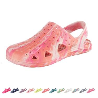 Imagem de totes Tamanco infantil unissex para uso diário, Mármore rosa - tira, Tamanho Único