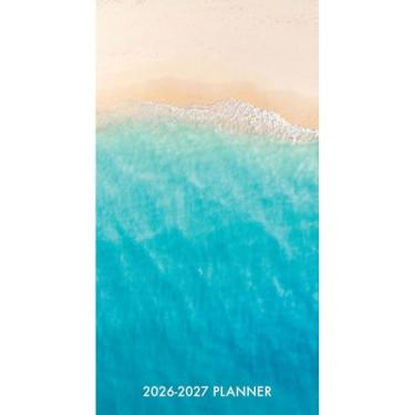 Imagem de Agenda de bolso mensal Waves 2 anos 2026-27 8,9 cm x 16,5 cm