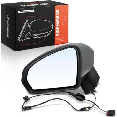 Imagem de A-Premium Espelho de porta elétrico do lado do motorista - compatível com Volkswagen Taos 2022 2023 2024 - Tinta dobrável manual não aquecida para combinar com espelho retrovisor externo com memória