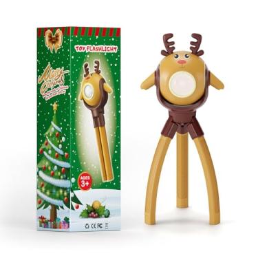 Imagem de TOLYS Lanterna infantil de rena – Lanterna LED recarregável com 8 músicas, USB-C, lanterna divertida para meninos e meninas, perfeita para festas, acampamento e aventuras ao ar livre