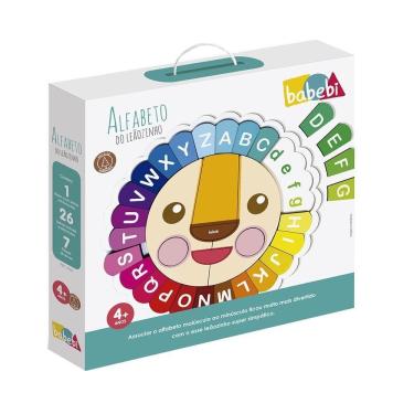 Imagem de Alfabeto do leãozinho brinquedo educativo pedagógico madeira