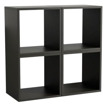 Imagem de Kit 4 Expositor Vitrinde Base Para Manequim Tablado MDF 30x30x30cm Preto