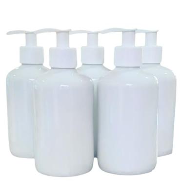 Imagem de Kit c/ 5 Porta Álcool Gel/Sabonete Líquido 300ml, Saboneteira - Porcelana Branca (2)