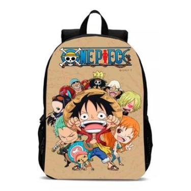 Imagem de Mochila Meninos Bolsa Luffy e Seus Amigos Modelo Anime Escolar Novidade-Unissex