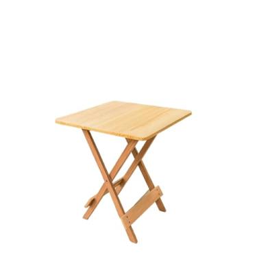 Imagem de Mesa 70x70 Dobrável Madeira Maciça Bar Restaurante(Natural)