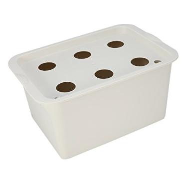 Imagem de ZJchao Kit de de Cultivo Hidropônico, de Cultivo Hidropônico Com 6 Furos, de Rega Automática, Kit de, Caixa de Gabinete Com Bomba de Ar de Aquário, Caixa de Plantio para Jardim (Cinza)