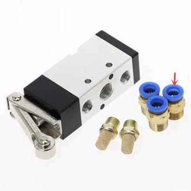 Imagem de Alavanca de rolo MV-09 MV-09 2 Posições 5 Way Scroll Wheel Válvula mecânica MV522R Saída de entrada de ar 1/10.2 cm Escape 1/20.3 cm 1 peça (MV-09-PC 4 mm)