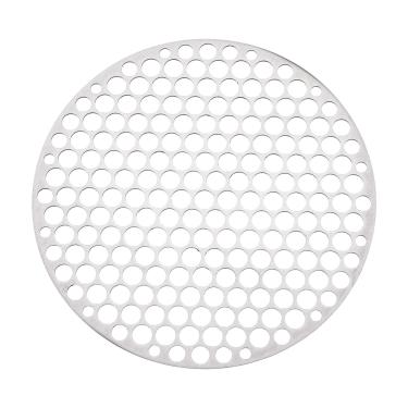 Imagem de PATIKIL Grelha redonda de malha para churrasco, grade circular de malha de aço inoxidável de 18 cm, furo circular, rede de churrasqueira redonda para acampamento ao ar livre, festas em casa, reuniões