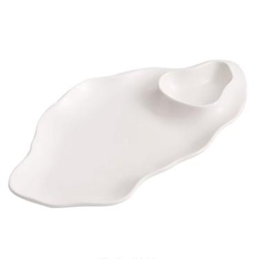 Imagem de Prato de jantar de cerâmica, forma irregular, pratos de cozinha, reutilizáveis, pratos de jantar inquebráveis, restaurante doméstico