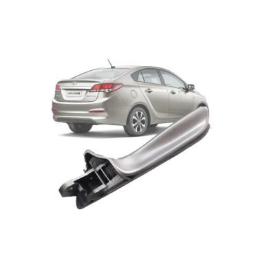 Imagem de Kit 4 Puxador Alavanca Interna Da Maçaneta Hb20 12-19 Prata