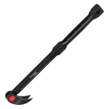 Imagem de Barra de alavanca de 35,5 cm/45,7 cm com alça confortável ajustável, barra de alavanca de ângulo ajustável de 14 posições, ferramenta multifuncional para mecânicos profissionais (35,5 cm, preto)