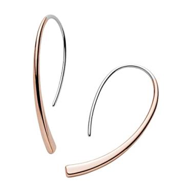 Imagem de Skagen Brincos femininos Elin em tom de rosa de aço inoxidável, 0, Aço inoxidável