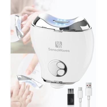 Imagem de SensaWaves Cortador de unhas elétrico, aparador de unhas 3 em 1, polidor e armazenamento de clipe, LED, recarregável por USB e 3 velocidades, ideal para bebês, crianças, idosos, cuidadores