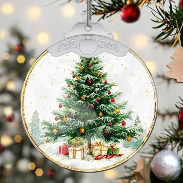 Imagem de Enfeites de Natal, árvore de cristal, enfeites de árvore de Natal feitos à mão, decoração de carro e casa - presente de Natal decoração de artesanato em acrílico, ideias de troca de presentes para