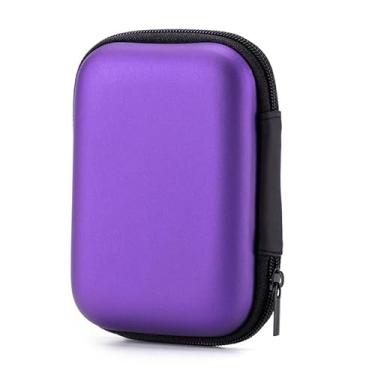 Imagem de Mala de armazenamento rígida, adequada para bolsas de acessórios eletrônicos, bolsas de armazenamento portáteis, pode armazenar cabos de alimentação, carregadores, fones de ouvido