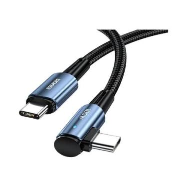 Imagem de Cabo USB Tipo C Para USB C De Carregamento Rápido 100W Com Ângulo De 9