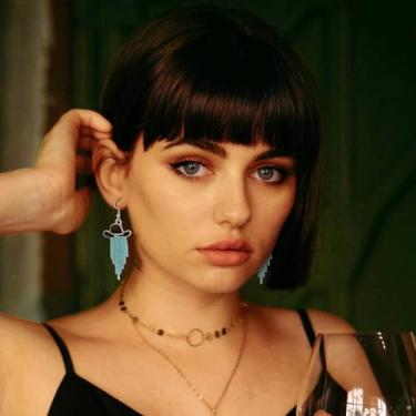 Imagem de Western Cowgirl Chapéu esmaltado brilhante strass borla brincos pendentes baile concertos cowboy roupas rodeio joias presente para mulheres, cristal azul celeste e chapéu preto