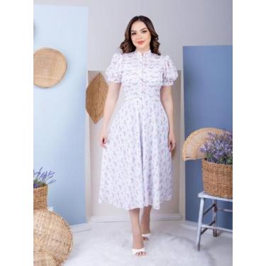 Imagem de Vestidos Feminino Longo Soltinho Verão de Festa Convidada com Botões -