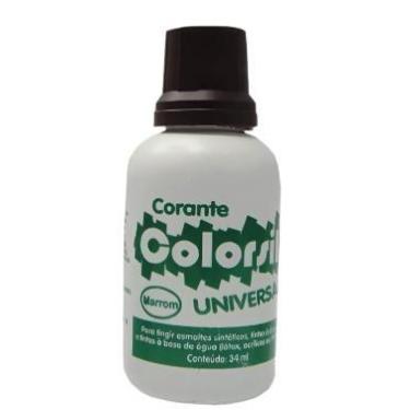 Imagem de KIT 8 CORANTE DE TINTA UNIVERSAL COLORSIL MARROM 34ml