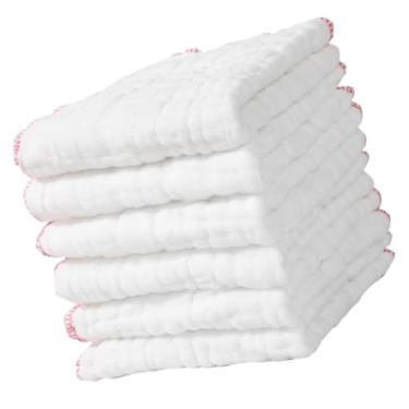 Imagem de HAPINARY 6 peças de panos de prato de algodão grosso de musselina altamente absorventes para secar pratos e limpeza macios resistentes a óleo e para casa