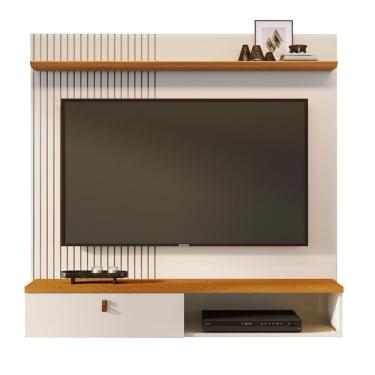 Imagem de Painel Home Suspenso íris Cinamomo Off White Para Tv Até 55 Madetec Cinamomo Off White