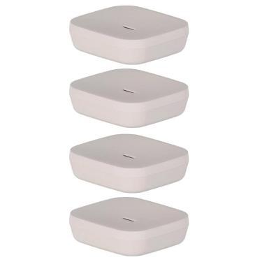 Imagem de 4X Saboneteira De Pia Bancada Lavabo Banheiro Ou Aura Bege
