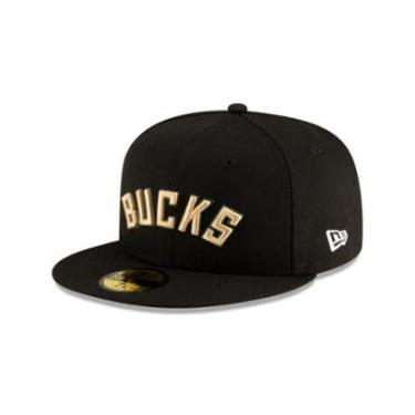 Imagem de BONE NEW ERA 59FIFTY MILWAUKEE BUCKS NBA PRETO-Masculino