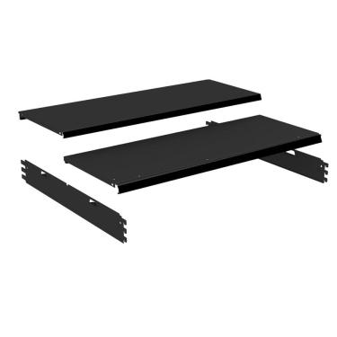 Imagem de Kit 2 Bandeja Gondola Rack FIT Preto 4X 30x90 CH22 Pe Preto