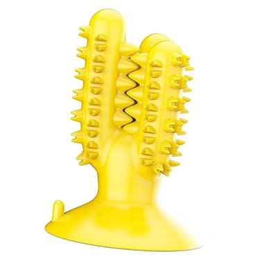 Imagem de Generic Brinquedo de Limpeza Dos Dentes do Filhote de Cachorro, Brinquedo Interativo Não Tóxico da Escova de Dentes Cão Resistente à Mordida Cuidado para o Assoalho de Distribuição (Amarelo)
