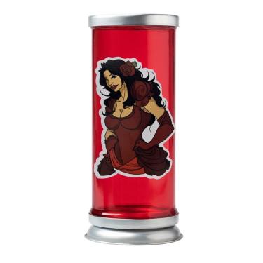 Imagem de Suporte Vela 7 Dias 19Cm Vidro Alumínio - Adesivo Orixás