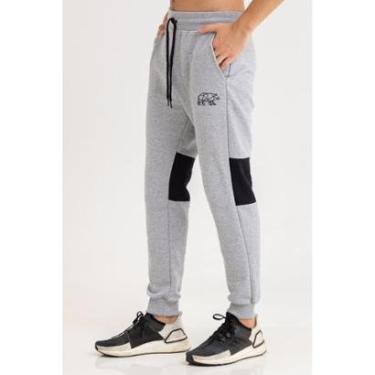 Imagem de Calça Masculina Moletom Recortes Bear Cinza-Masculino