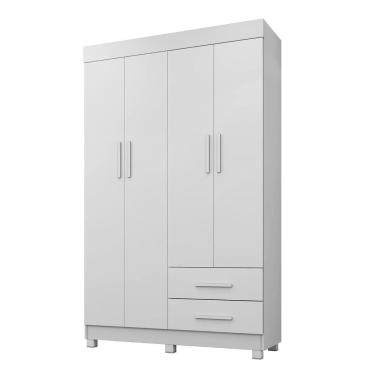 Imagem de Guarda Roupa Leblon 4 Portas 2 Gavetas 5 Prateleiras - Benetil